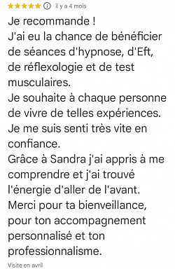 Sandra Avril EFT Hypnose réflexologie